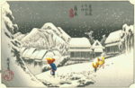 Image: Night Snow at Kambara by Utagawa Hiroshige